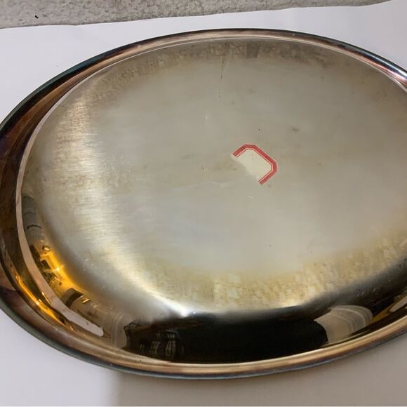 Antique Casual Webster Wilcox Oval Silver plated Plate tray - Picture 3 of 5